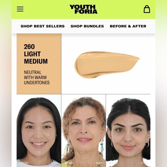 Youthforia Date Night Skin Tint Serum Foundation # 260 - Picture 3 of 3